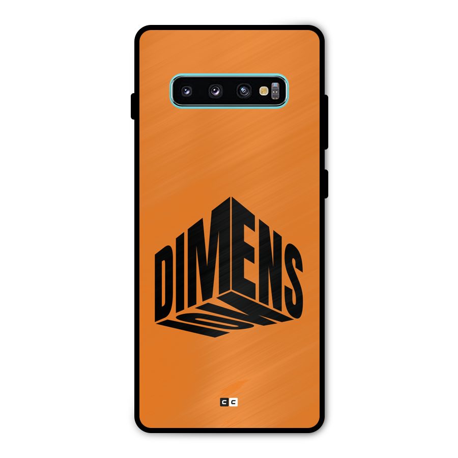 Dimension Typography Metal Back Case for Galaxy S10 Plus