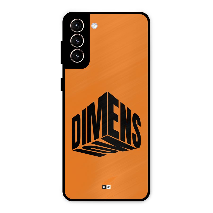 Dimension Typography Metal Back Case for Galaxy S21 Plus