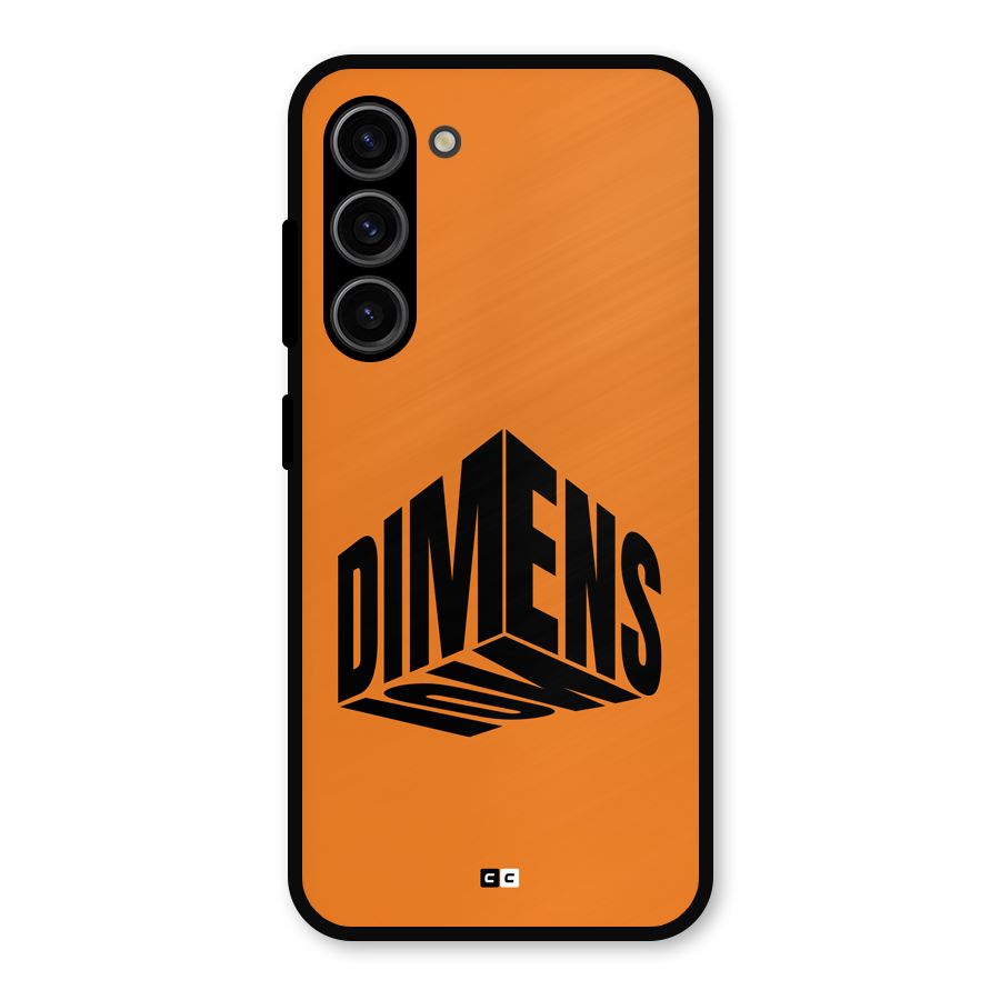 Dimension Typography Metal Back Case for Galaxy S23