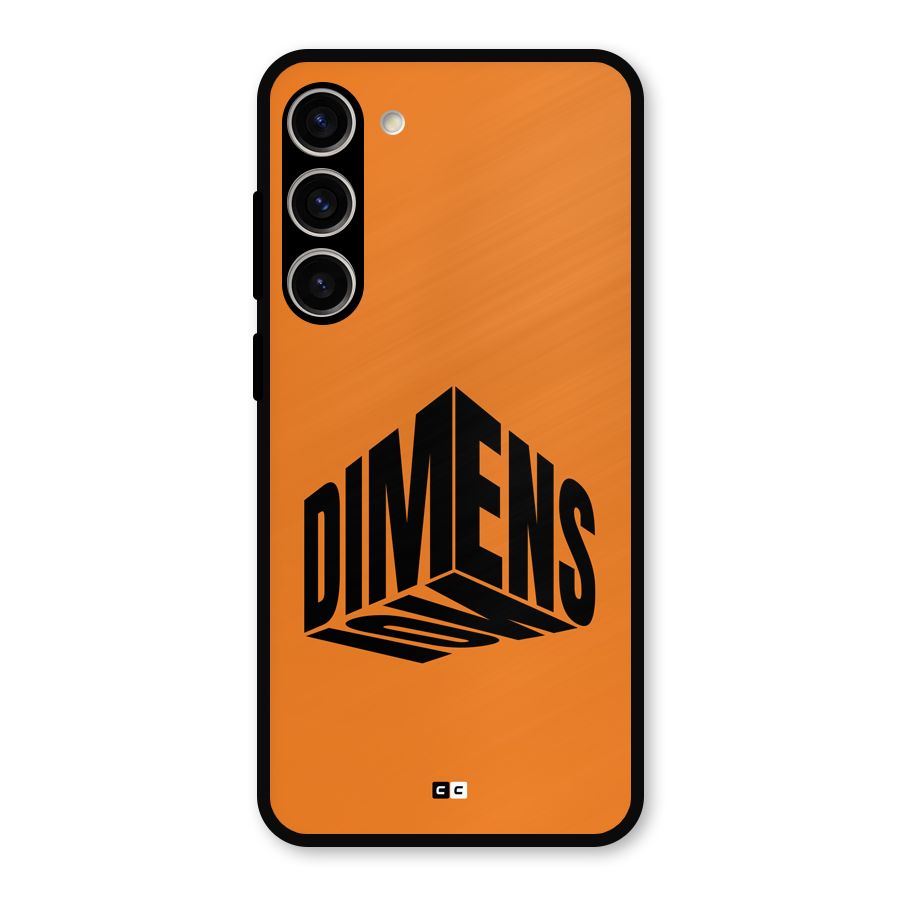 Dimension Typography Metal Back Case for Galaxy S23 Plus