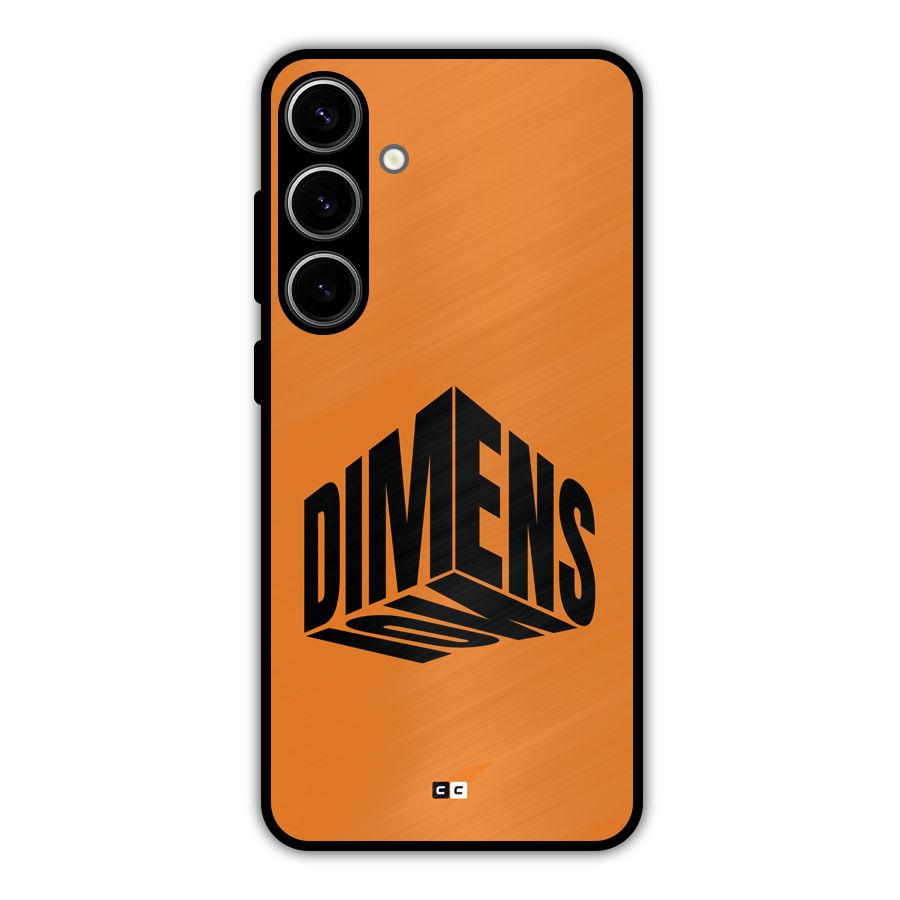 Dimension Typography Metal Back Case for Galaxy S24 Plus