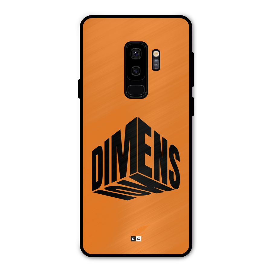 Dimension Typography Metal Back Case for Galaxy S9 Plus