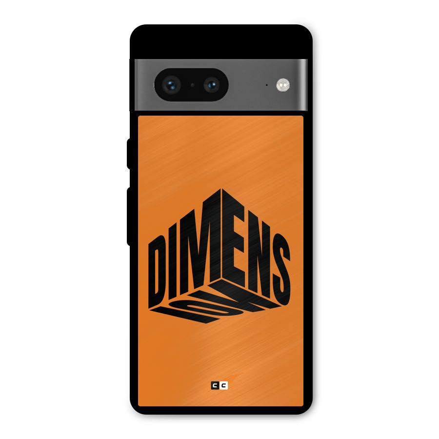 Dimension Typography Metal Back Case for Google Pixel 7