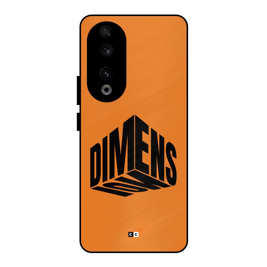 Dimension Typography Metal Back Case for Honor 90