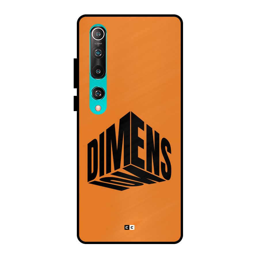 Dimension Typography Metal Back Case for Mi 10