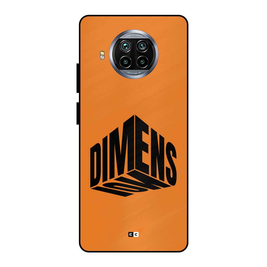 Dimension Typography Metal Back Case for Mi 10i