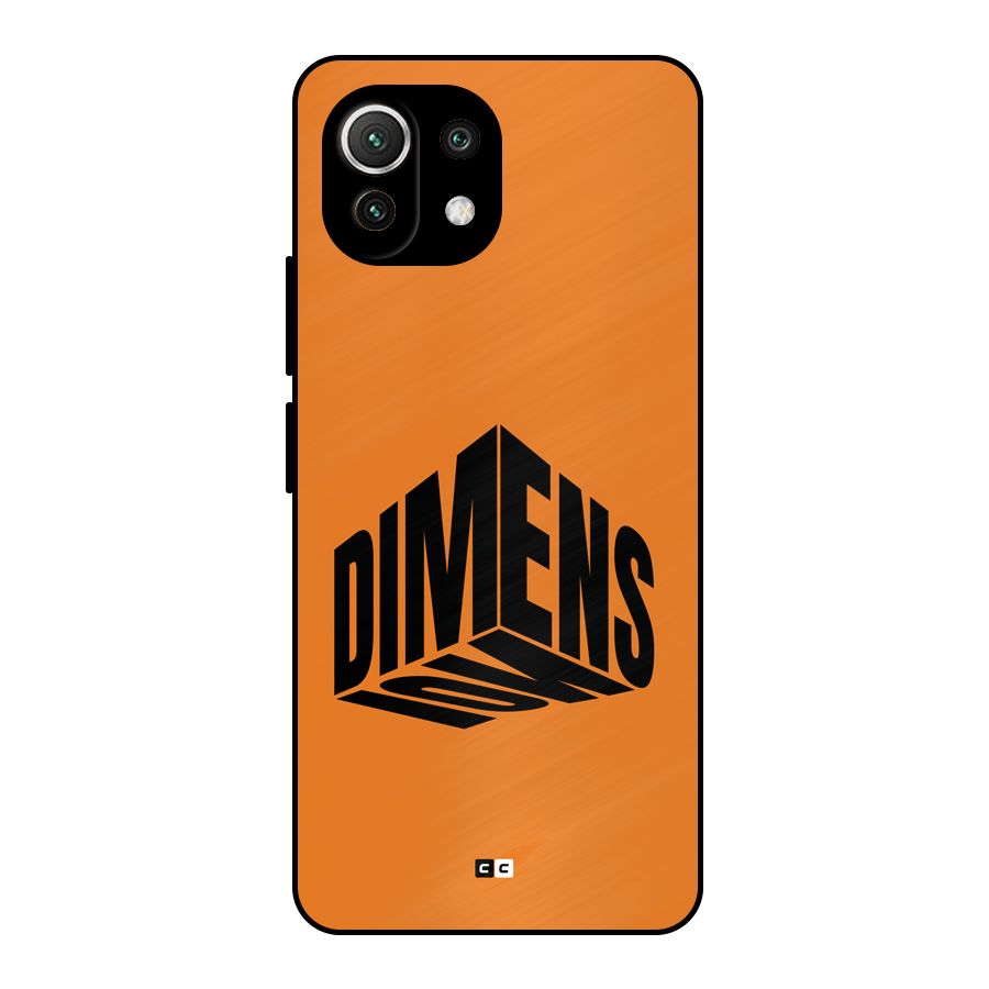 Dimension Typography Metal Back Case for Mi 11 Lite