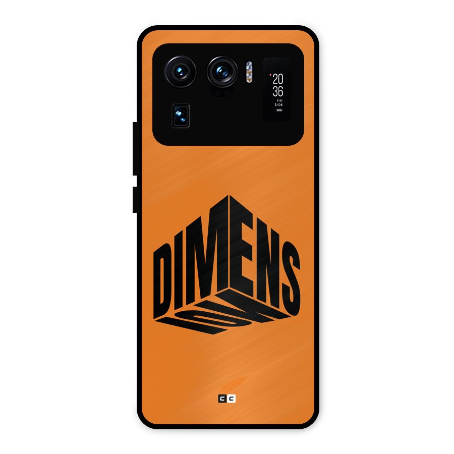 Dimension Typography Metal Back Case for Mi 11 Ultra