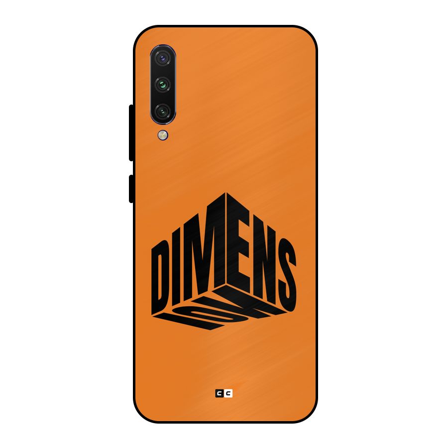 Dimension Typography Metal Back Case for Mi A3