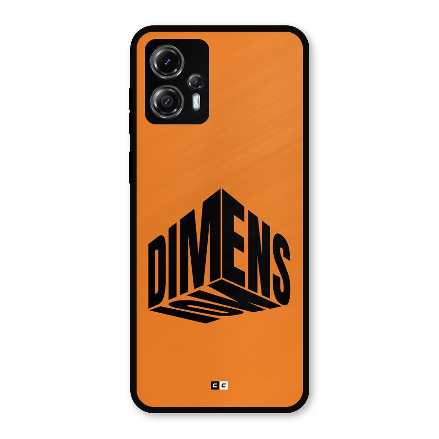 Dimension Typography Metal Back Case for Moto G13