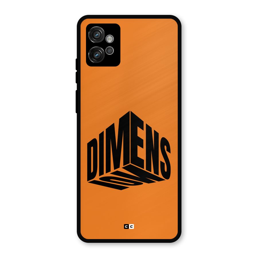Dimension Typography Metal Back Case for Moto G32
