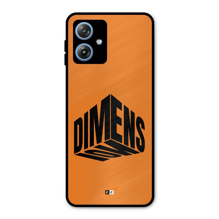 Dimension Typography Metal Back Case for Moto G54