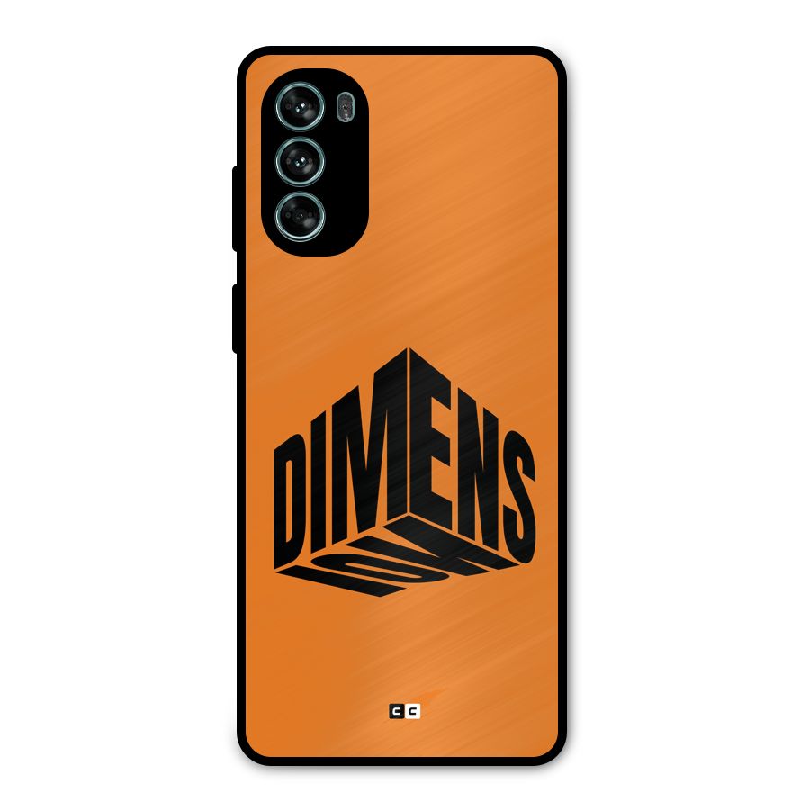 Dimension Typography Metal Back Case for Moto G62