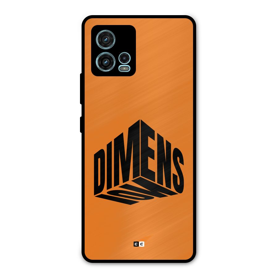 Dimension Typography Metal Back Case for Moto G72