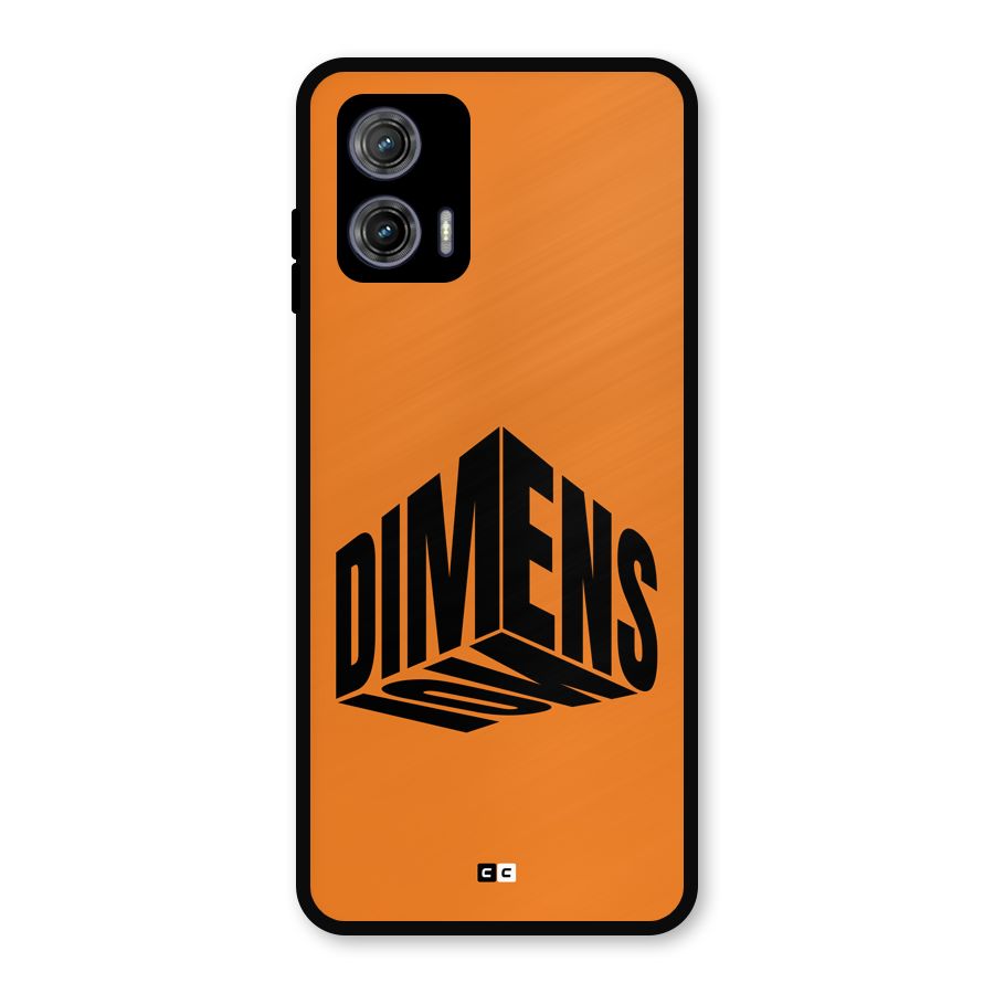 Dimension Typography Metal Back Case for Moto G73