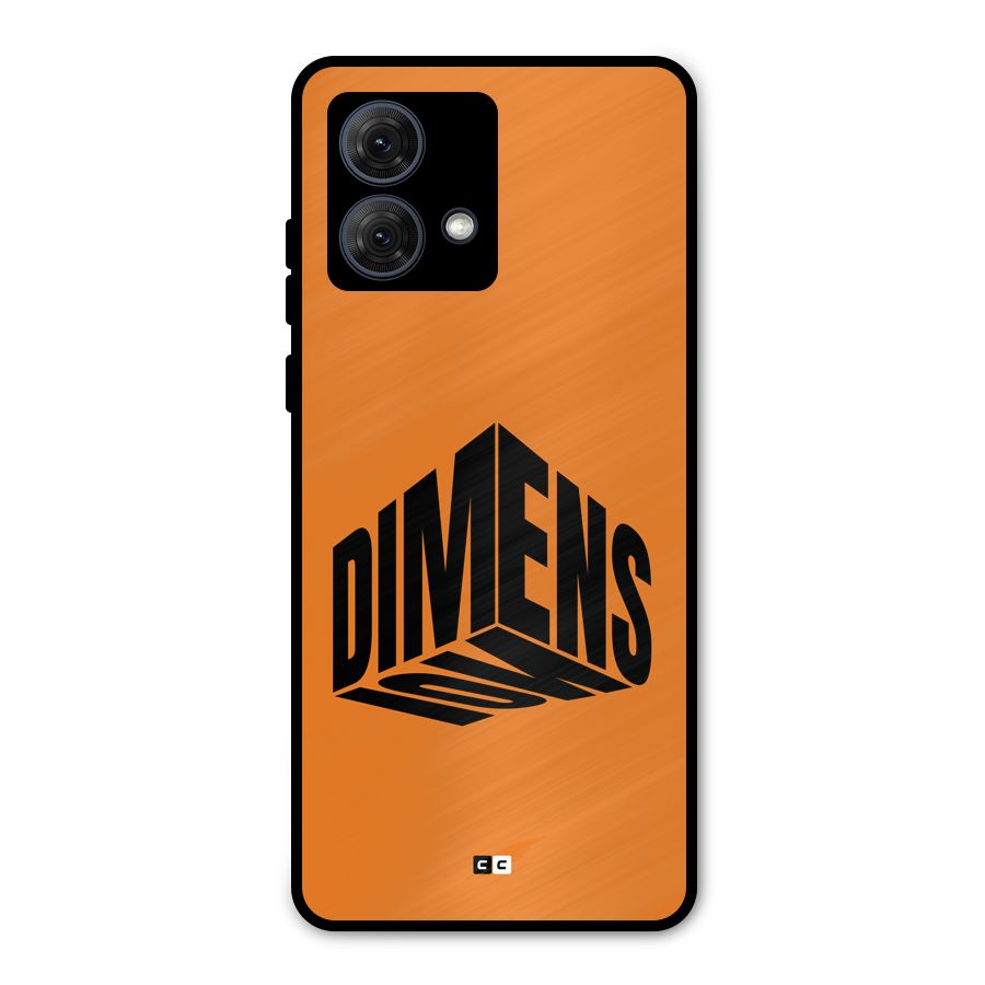 Dimension Typography Metal Back Case for Moto G84
