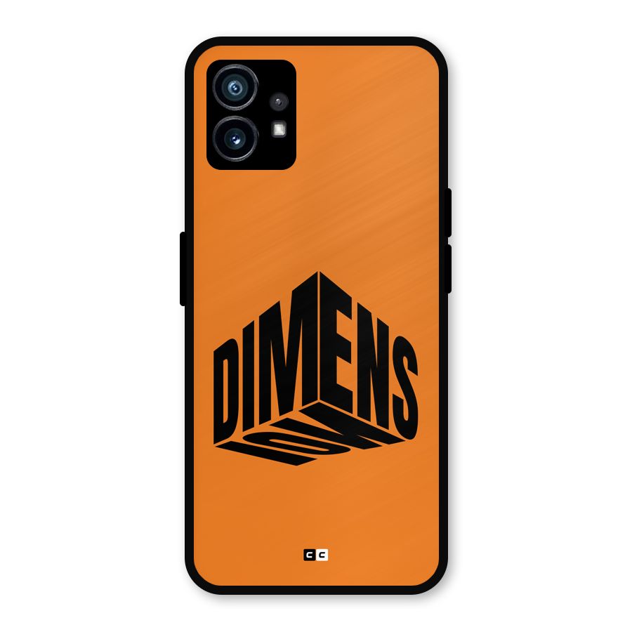 Dimension Typography Metal Back Case for Nothing Phone 1