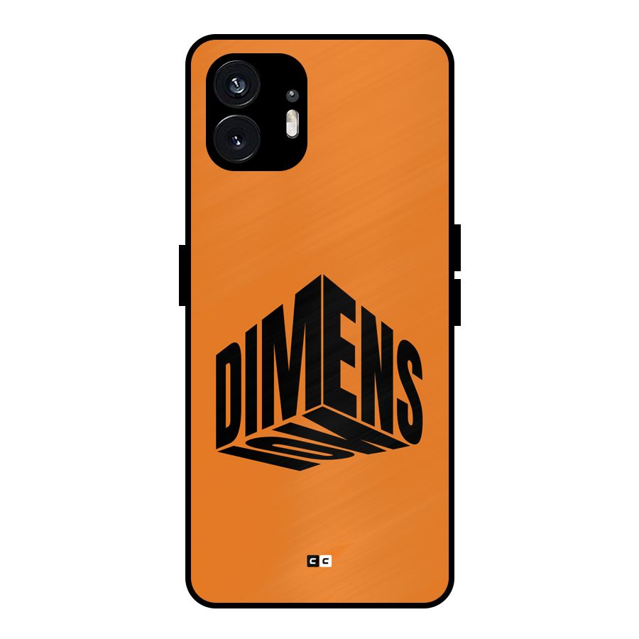 Dimension Typography Metal Back Case for Nothing Phone 2