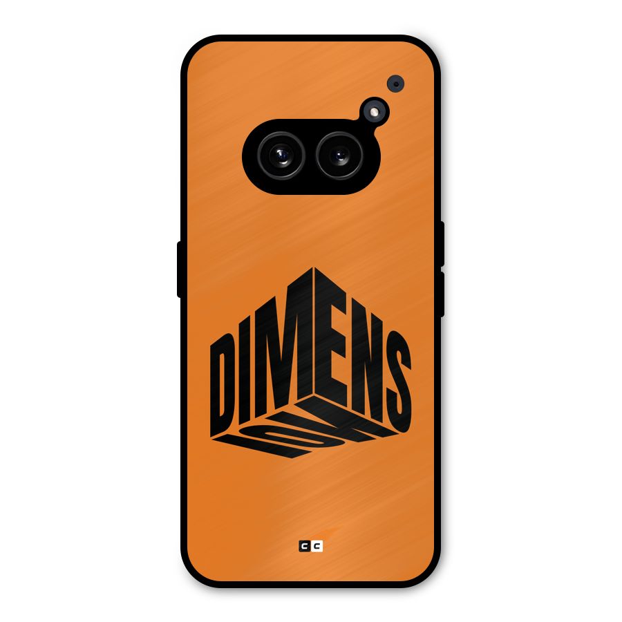 Dimension Typography Metal Back Case for Nothing Phone 2a