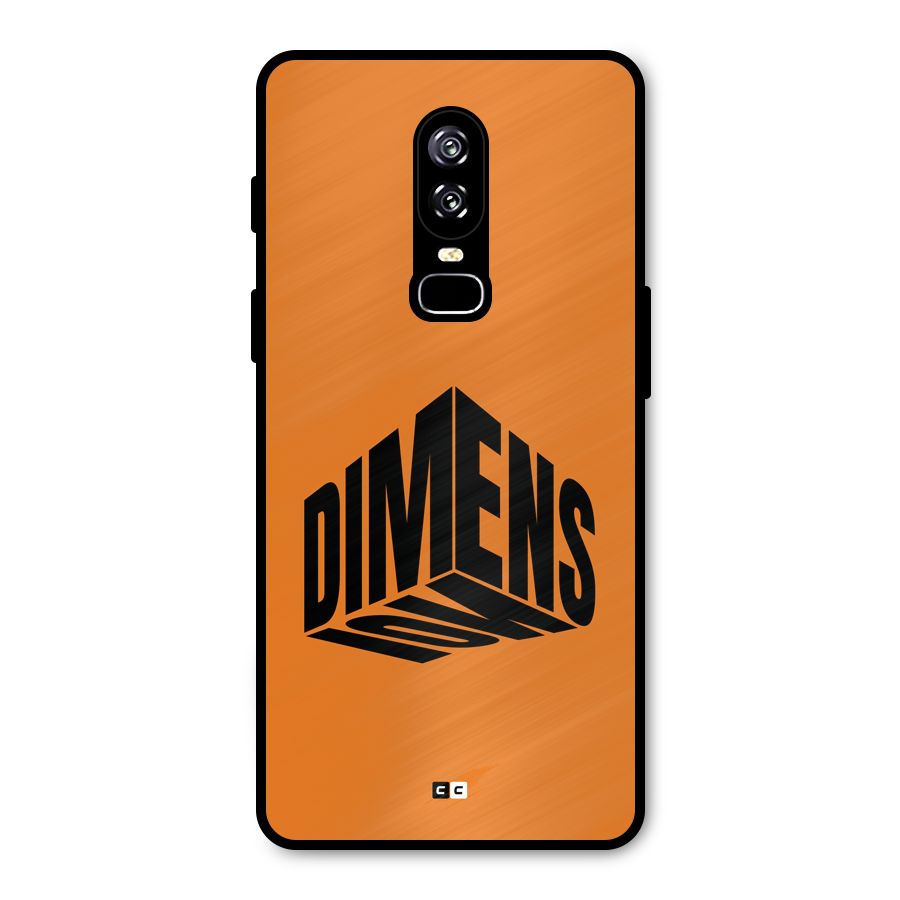 Dimension Typography Metal Back Case for OnePlus 6