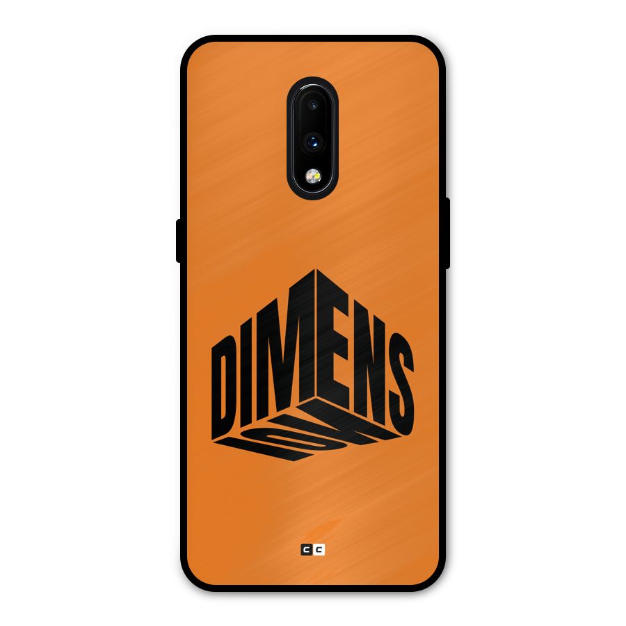 Dimension Typography Metal Back Case for OnePlus 7
