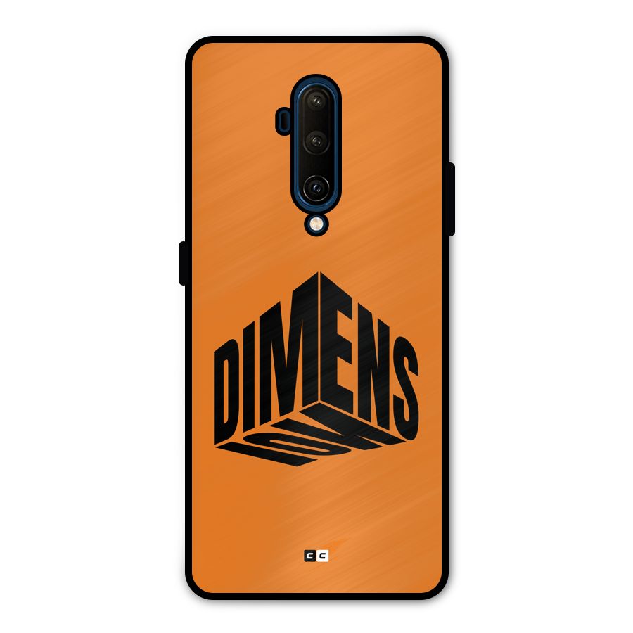 Dimension Typography Metal Back Case for OnePlus 7T Pro