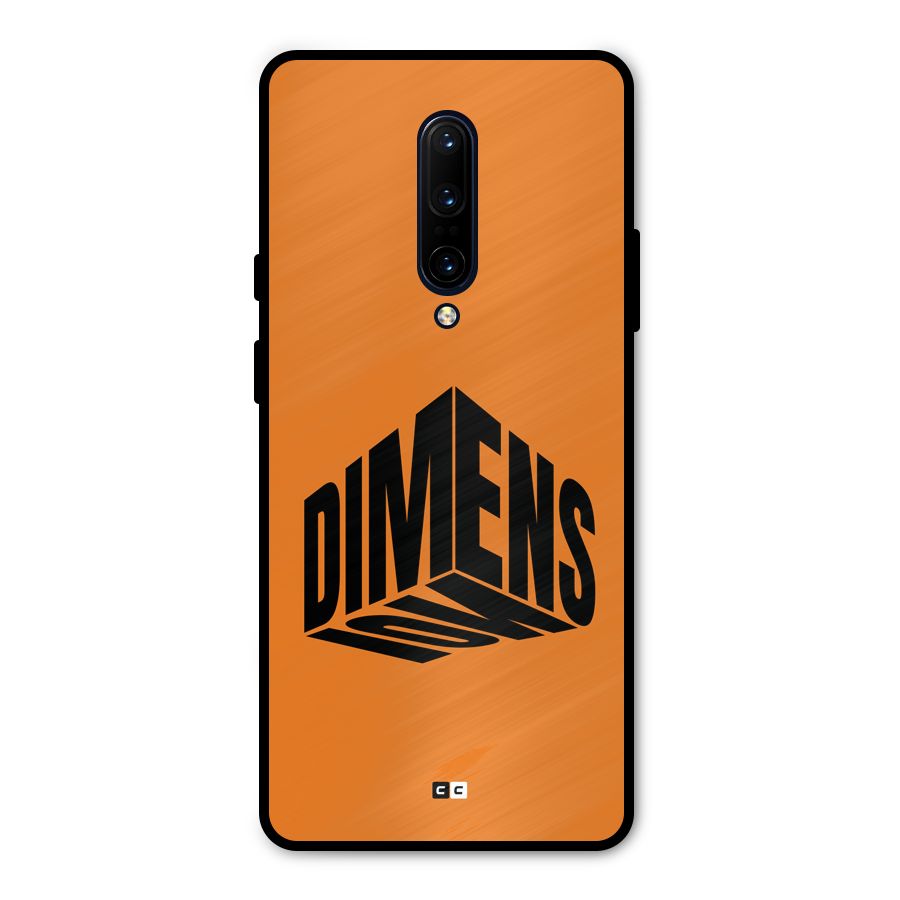 Dimension Typography Metal Back Case for OnePlus 7 Pro