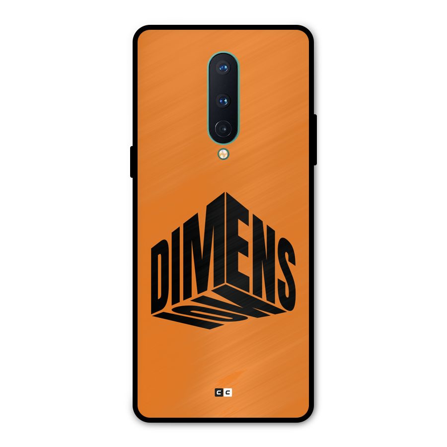 Dimension Typography Metal Back Case for OnePlus 8