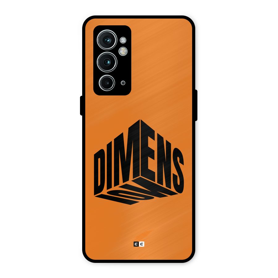 Dimension Typography Metal Back Case for OnePlus 9RT 5G