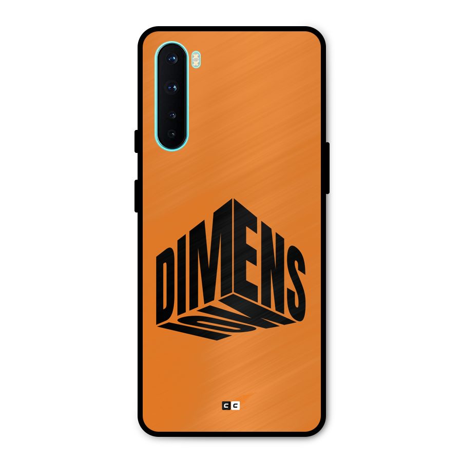Dimension Typography Metal Back Case for OnePlus Nord