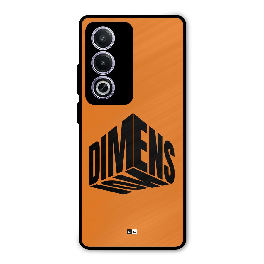 Dimension Typography Metal Back Case for Oppo A3 Pro