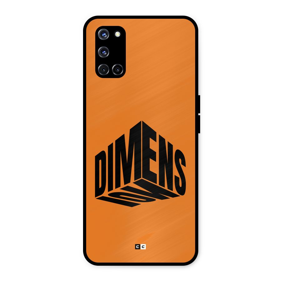 Dimension Typography Metal Back Case for Oppo A52