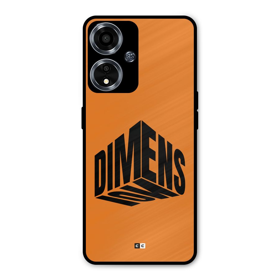Dimension Typography Metal Back Case for Oppo A59