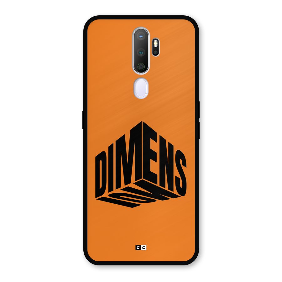 Dimension Typography Metal Back Case for Oppo A5 (2020)