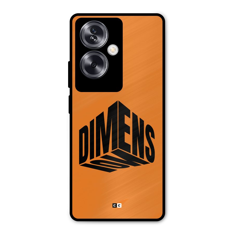 Dimension Typography Metal Back Case for Oppo A79 5G