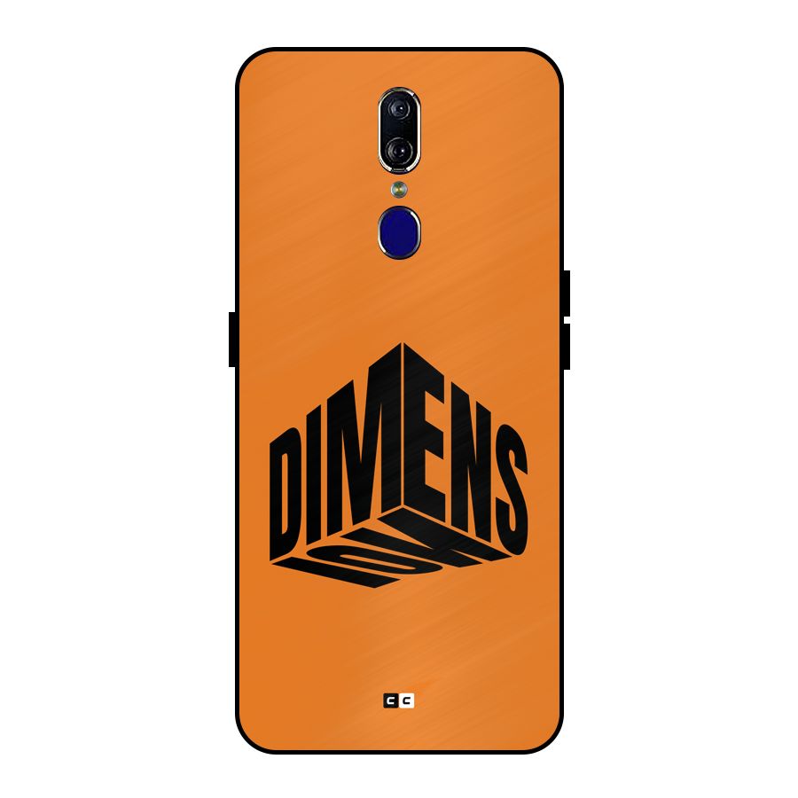 Dimension Typography Metal Back Case for Oppo F11
