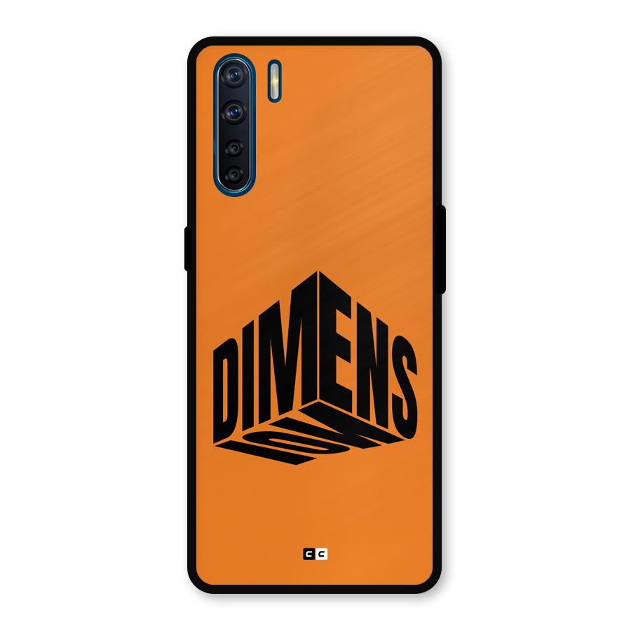 Dimension Typography Metal Back Case for Oppo F15
