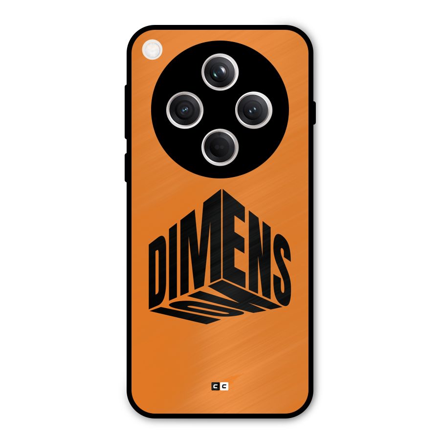 Dimension Typography Metal Back Case for Oppo Find X8