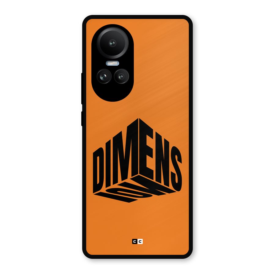 Dimension Typography Metal Back Case for Oppo Reno10