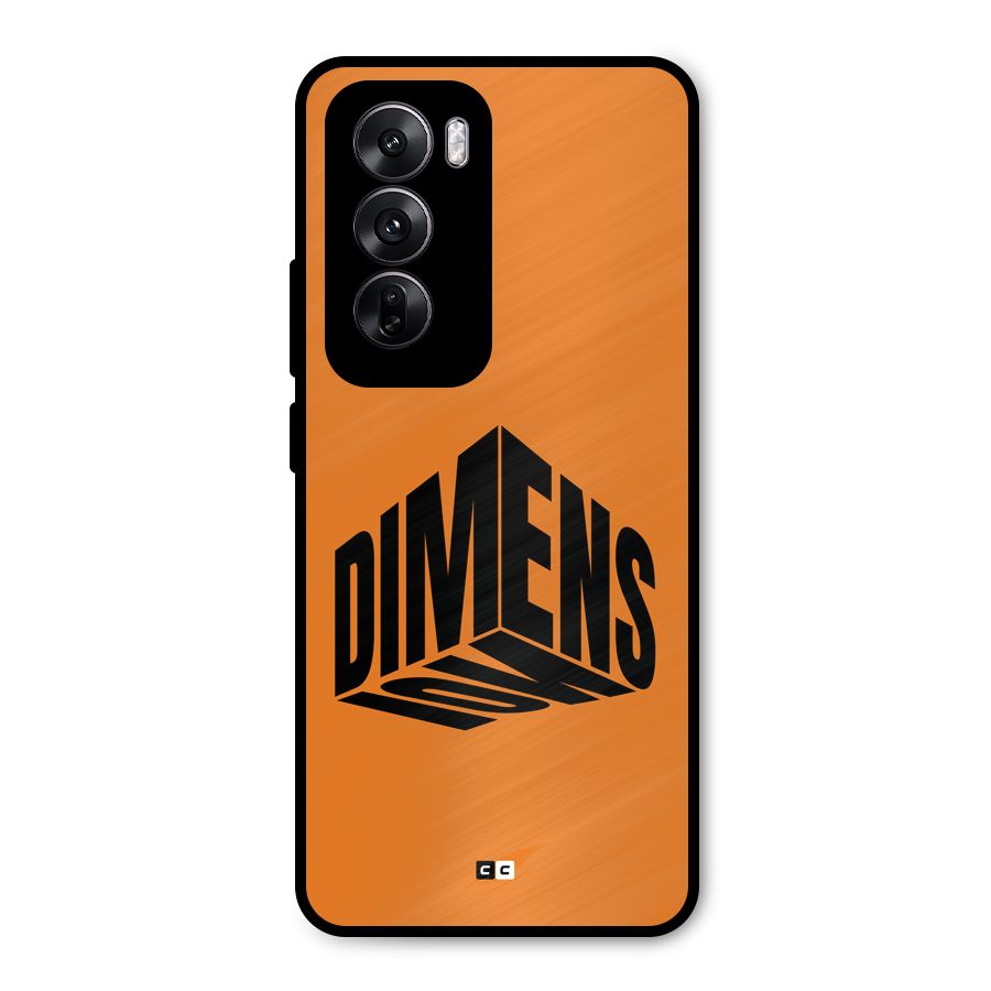 Dimension Typography Metal Back Case for Oppo Reno12
