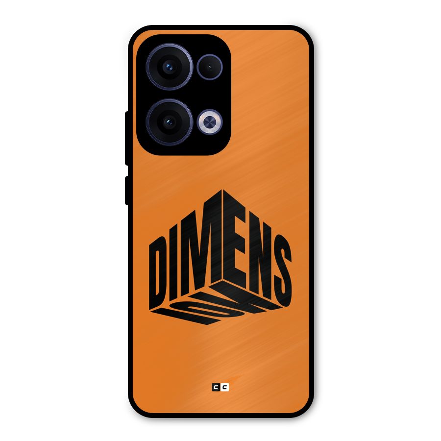 Dimension Typography Metal Back Case for Oppo Reno13