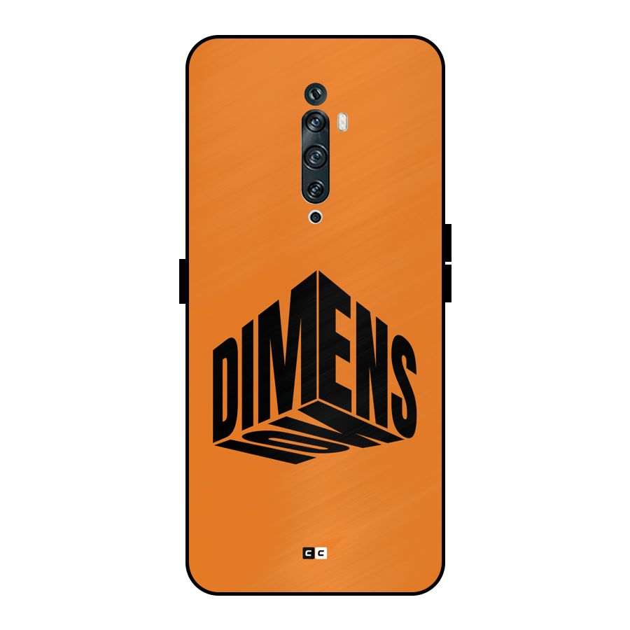Dimension Typography Metal Back Case for Oppo Reno2 Z