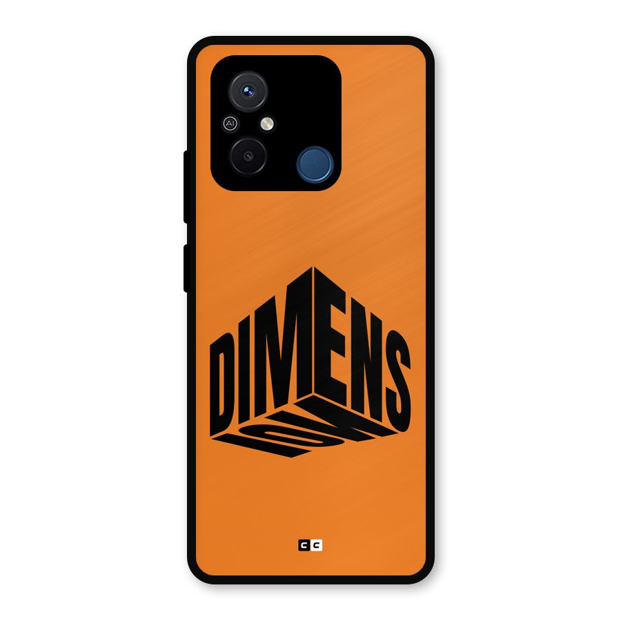 Dimension Typography Metal Back Case for Poco C55