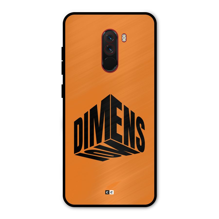 Dimension Typography Metal Back Case for Poco F1