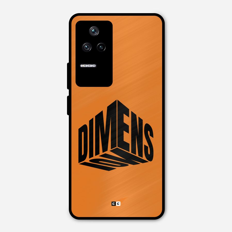 Dimension Typography Metal Back Case for Poco F4 5G