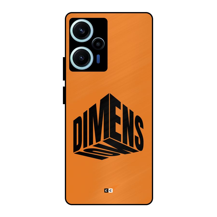 Dimension Typography Metal Back Case for Poco F5