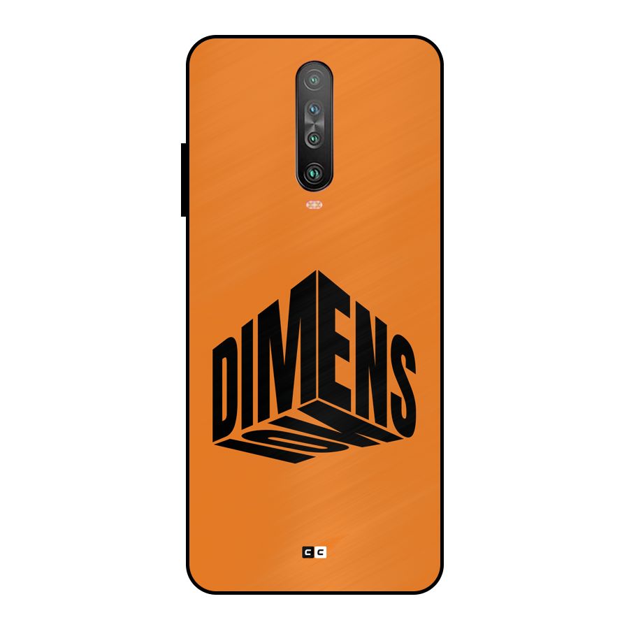 Dimension Typography Metal Back Case for Poco X2