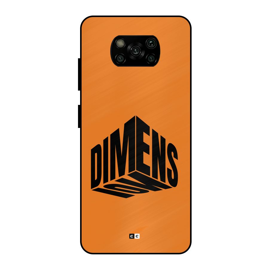 Dimension Typography Metal Back Case for Poco X3