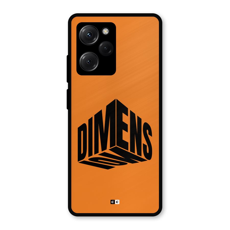Dimension Typography Metal Back Case for Poco X5 Pro