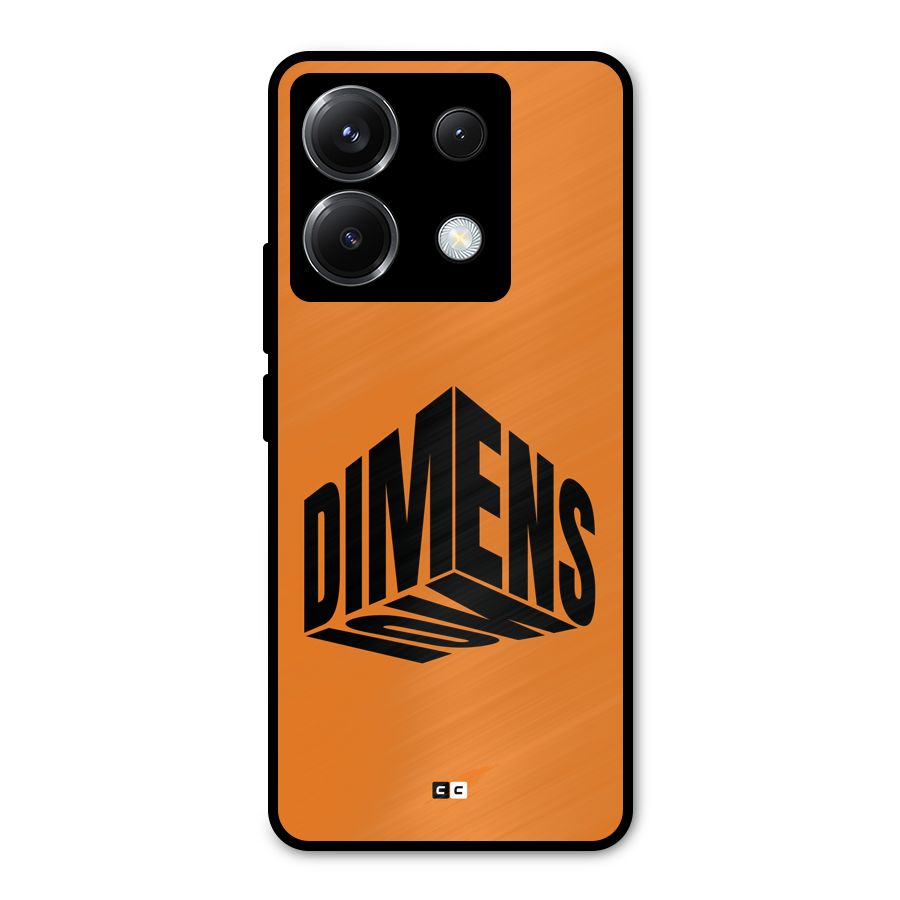 Dimension Typography Metal Back Case for Poco X6